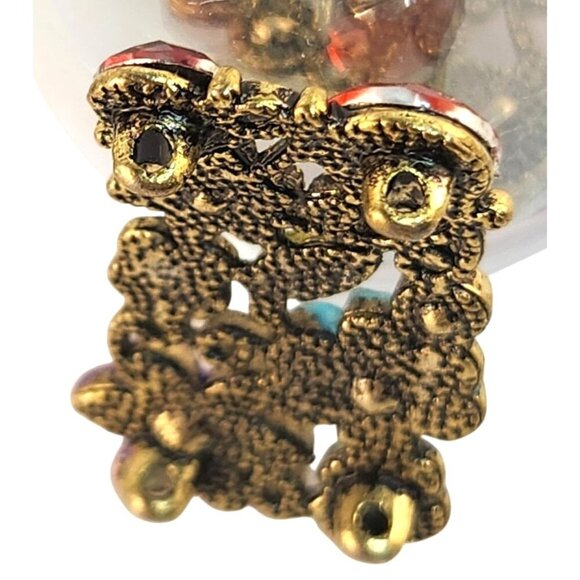 Vintage Style Floral Beads For Jewelry Making & Western Hat Decor - Colorful DIY - Picture 3 of 5